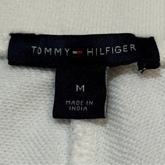 Tommy Hilfiger White Sport Cotton Running
Shorts Women's M Red Stripe Waistband - Picture 7 of 7